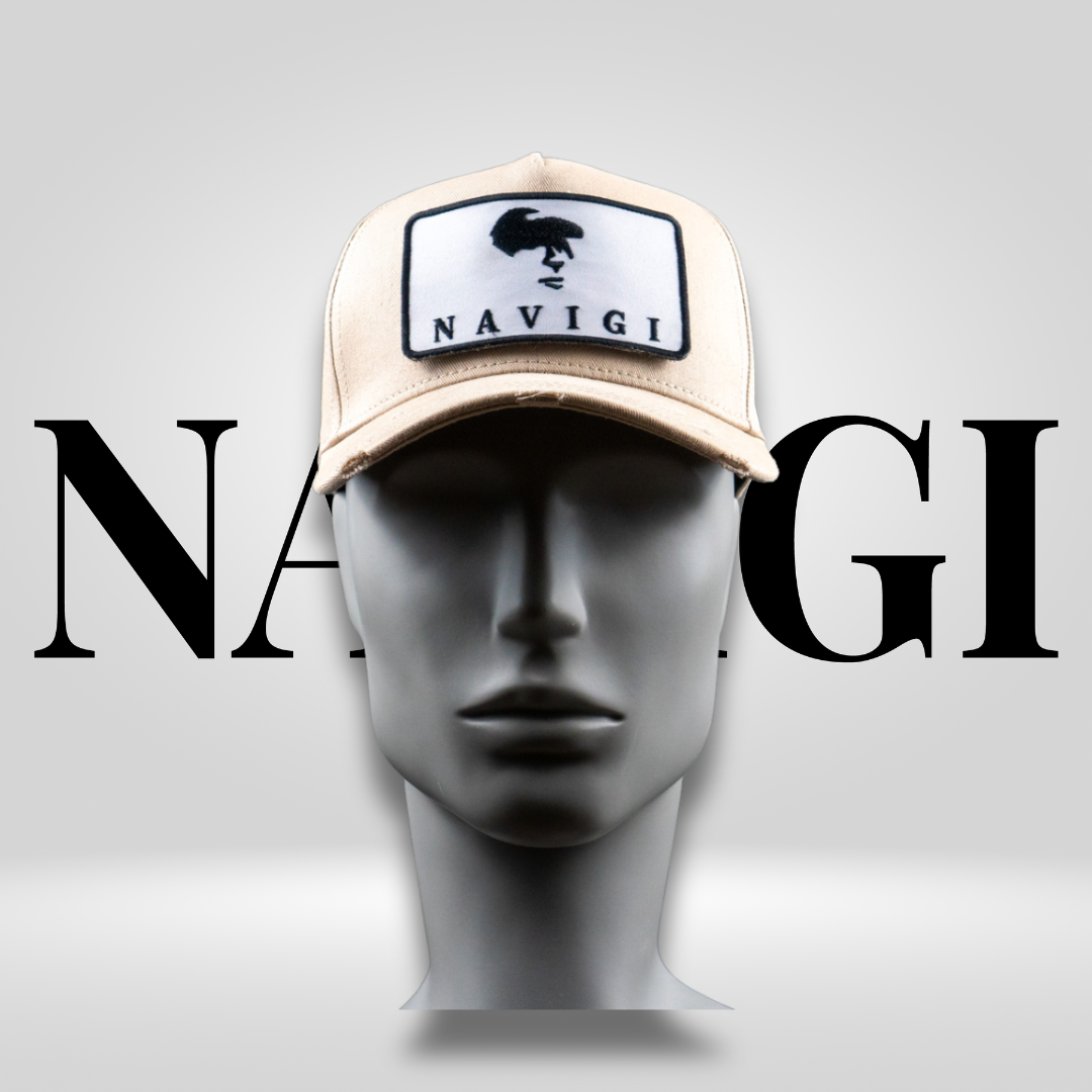 Trucker Cap Beige mit wandelbarem Patch