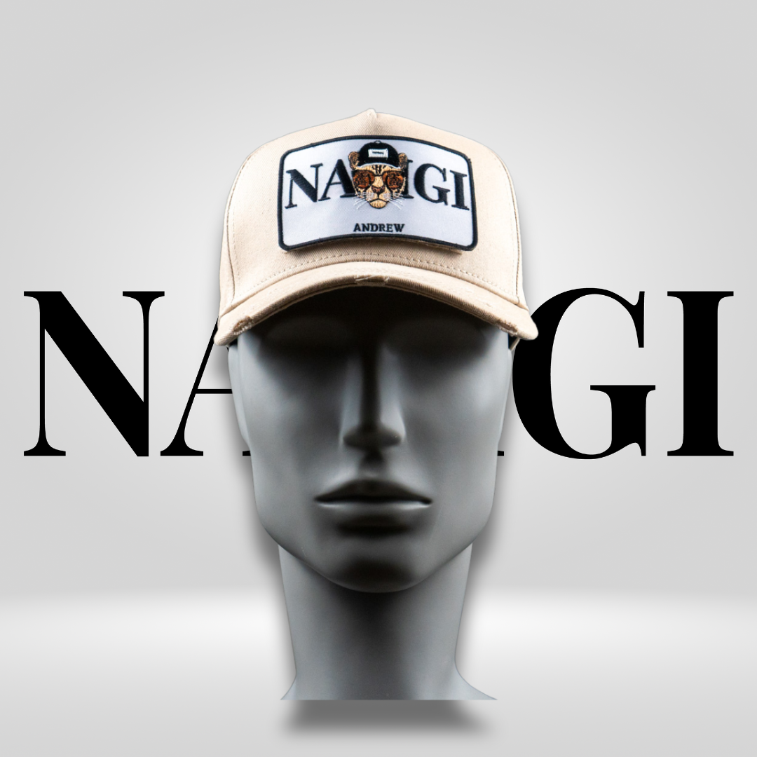 Baseball Cap Beige mit wandelbarem Patch