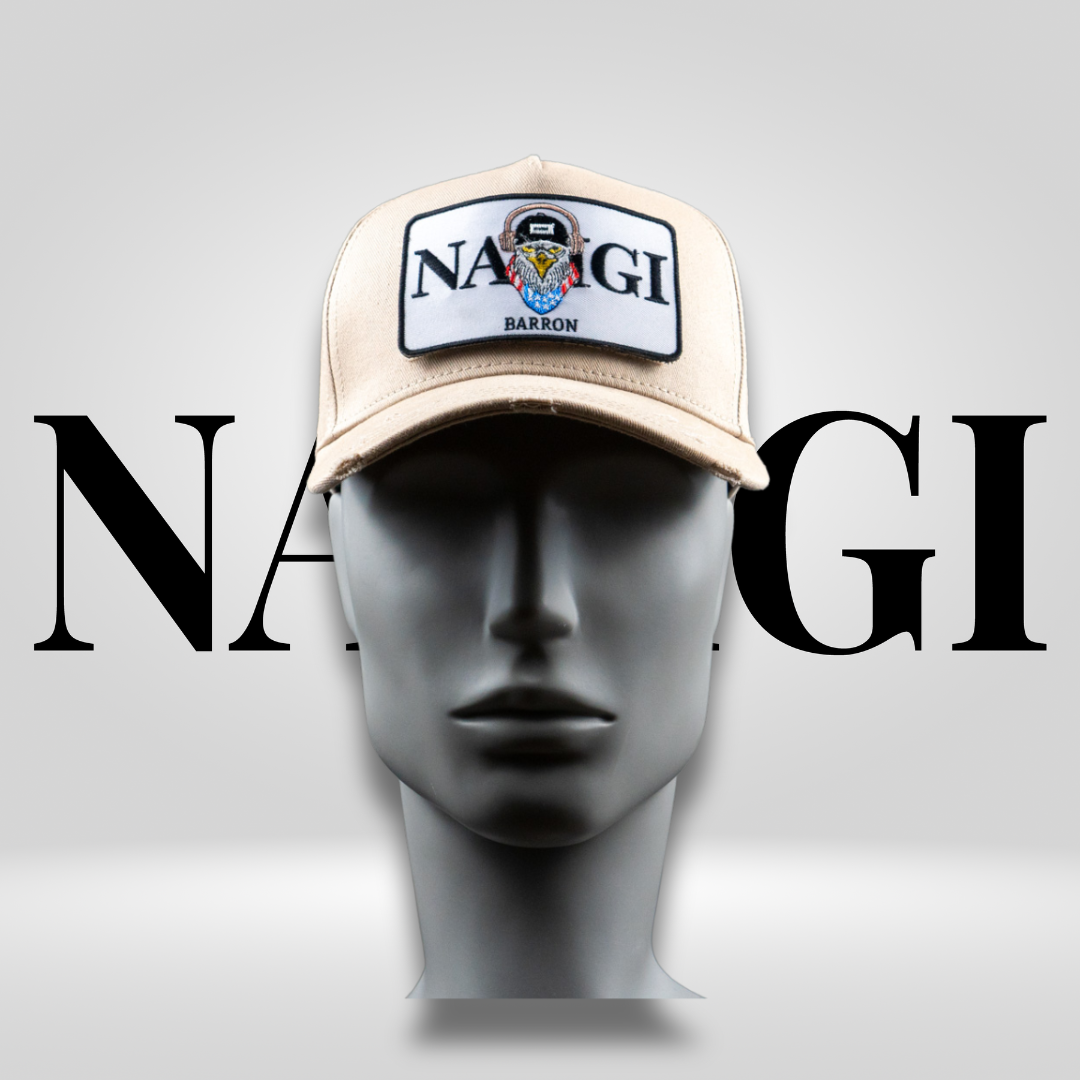 Baseball Cap Beige mit wandelbarem Patch
