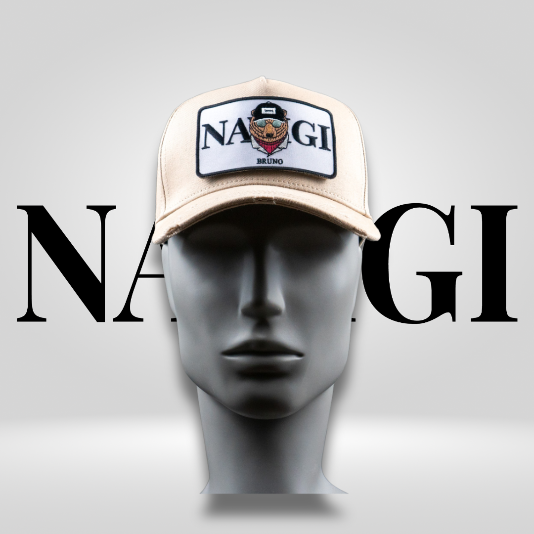 Baseball Cap Beige mit wandelbarem Patch