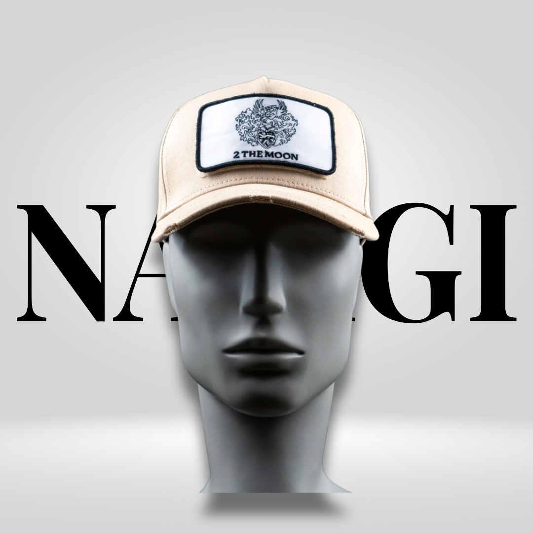 Baseball Cap Beige mit wandelbarem Patch