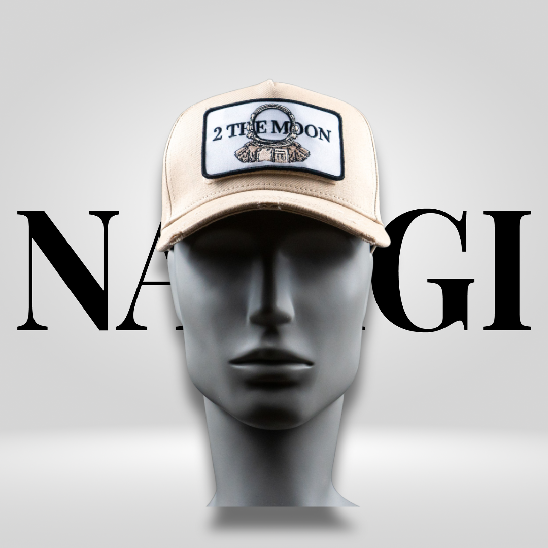 Trucker Cap Beige mit wandelbarem Patch