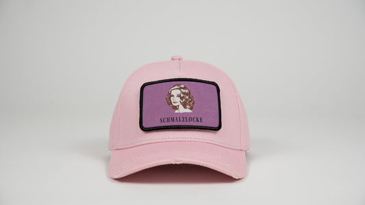 Baseball Cap Pink mit Patch Schmalzlocke