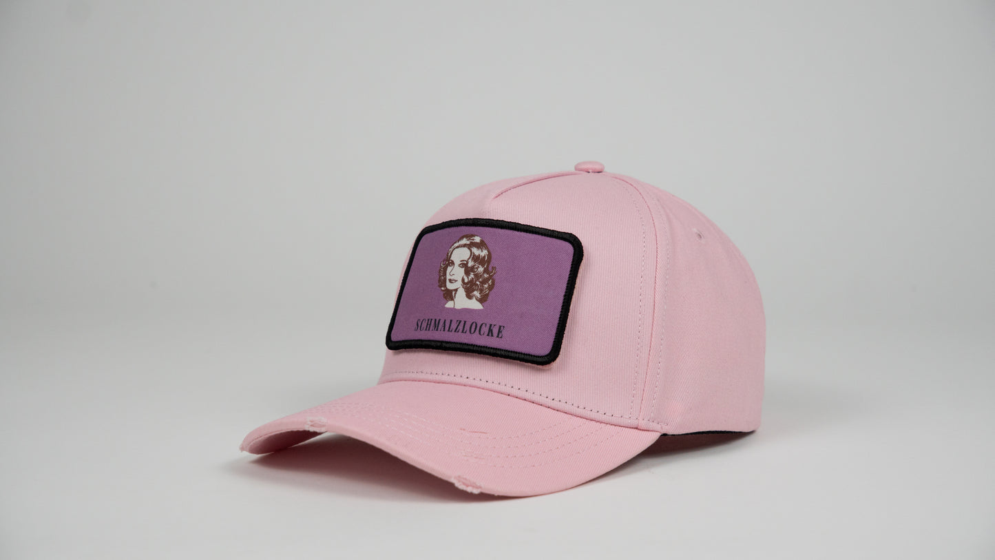 Baseball Cap Pink mit Patch Schmalzlocke