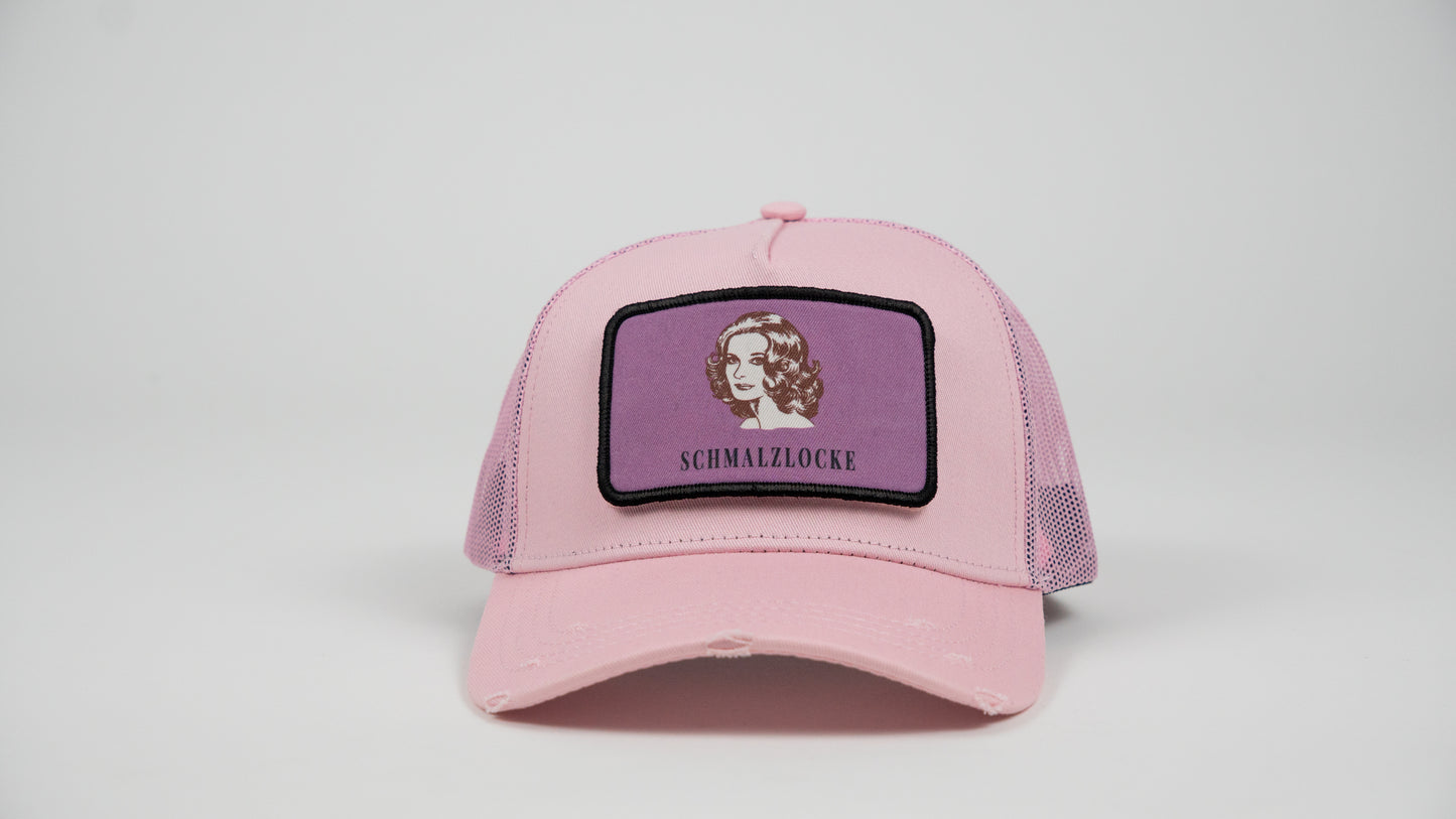 Trucker Cap Pink mit Patch Schmalzlocke