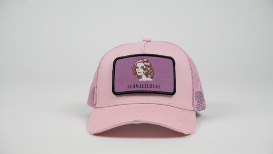 Trucker Cap Pink mit Patch Schmalzlocke