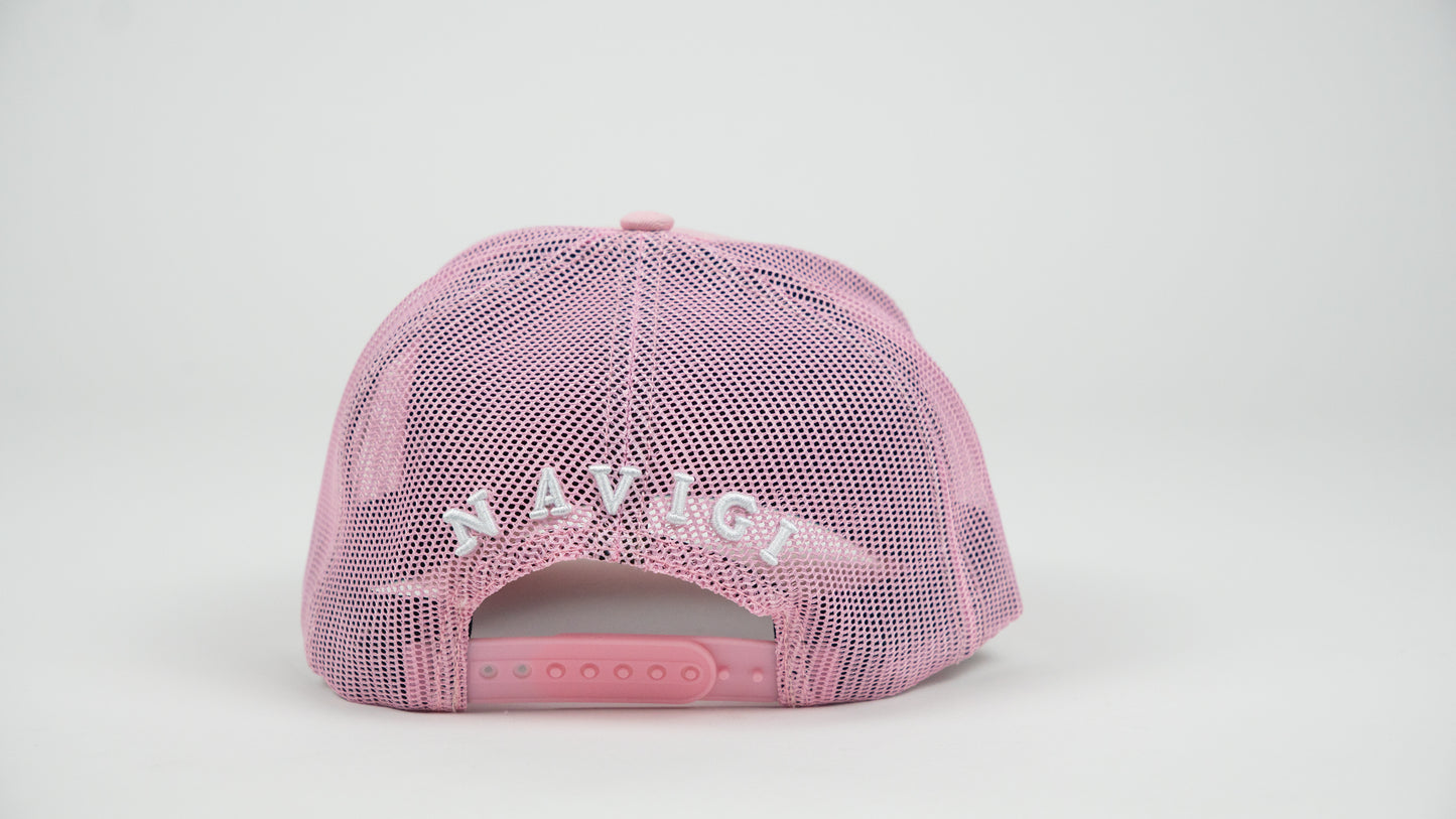 Trucker Cap Pink mit Patch Schmalzlocke
