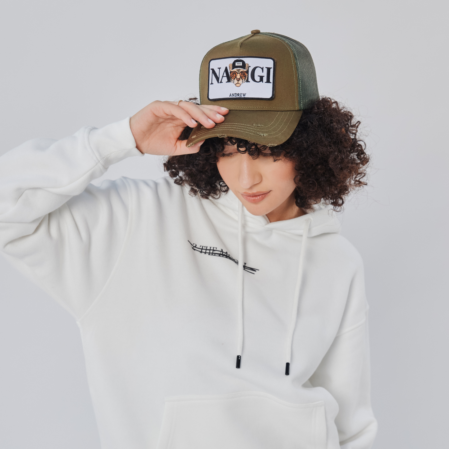 Trucker Cap Army Green mit wandelbarem Patch