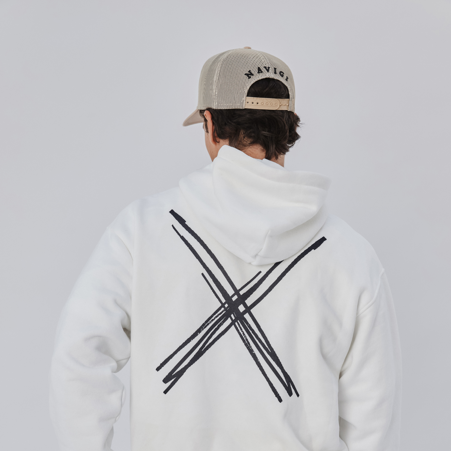 Trucker Cap Beige mit wandelbarem Patch