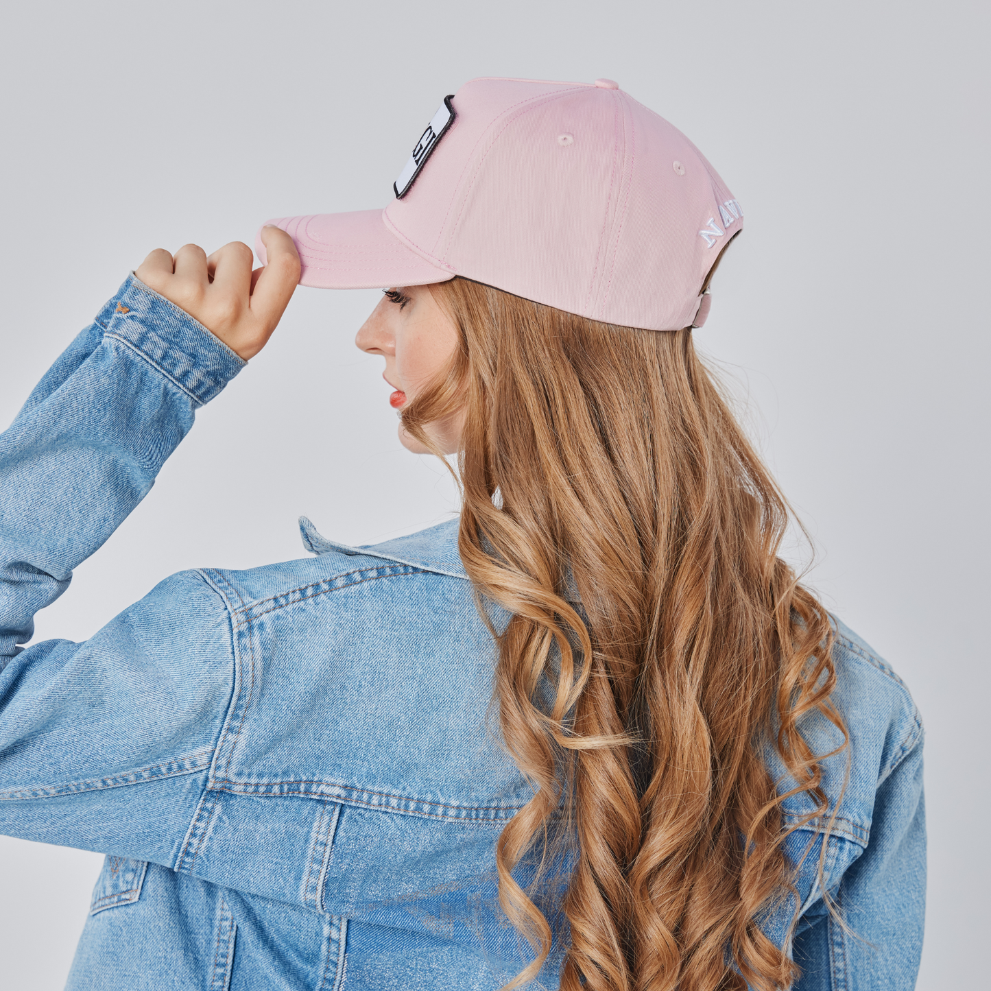 Baseball Cap Pink mit wandelbarem Patch