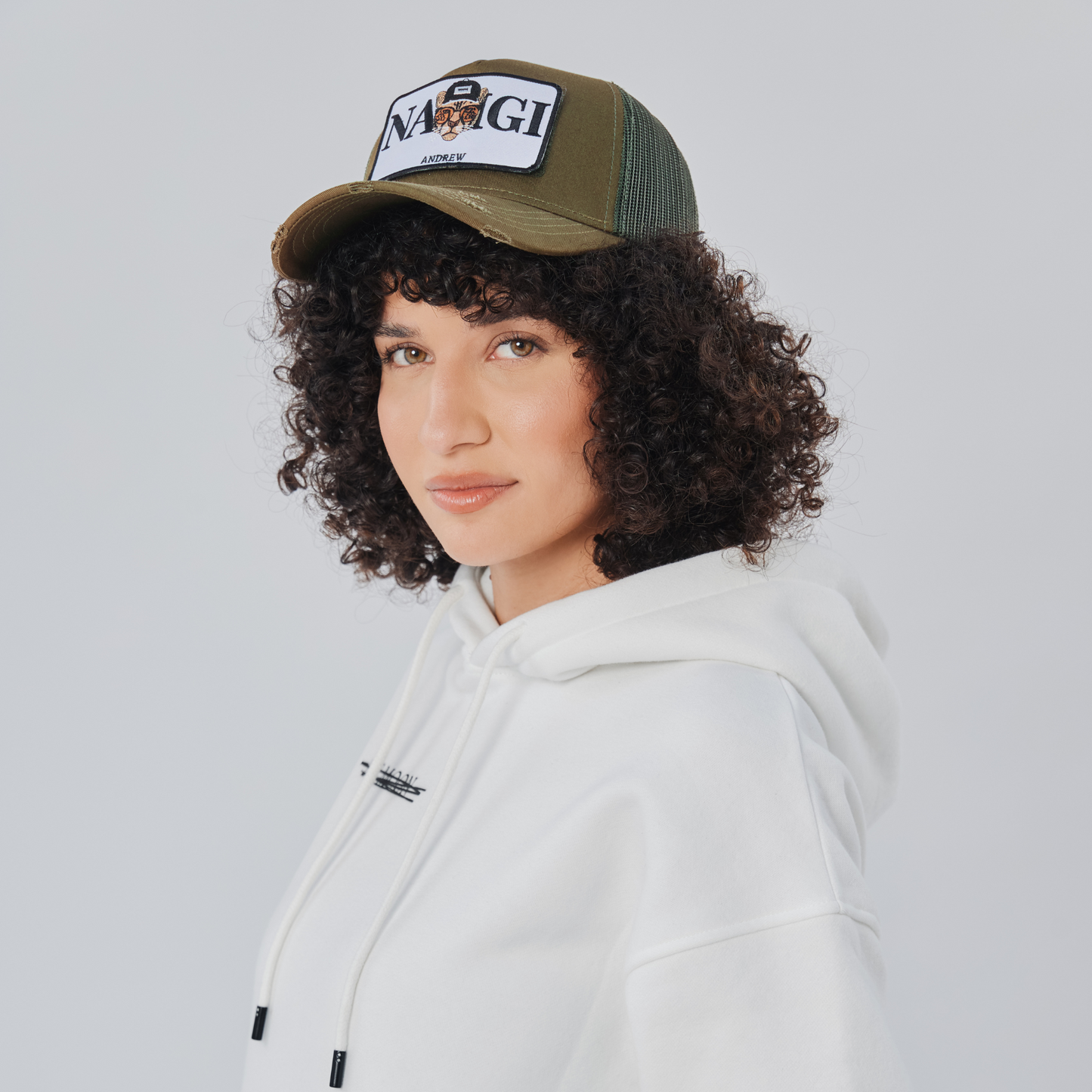 Trucker Cap Army Green mit wandelbarem Patch