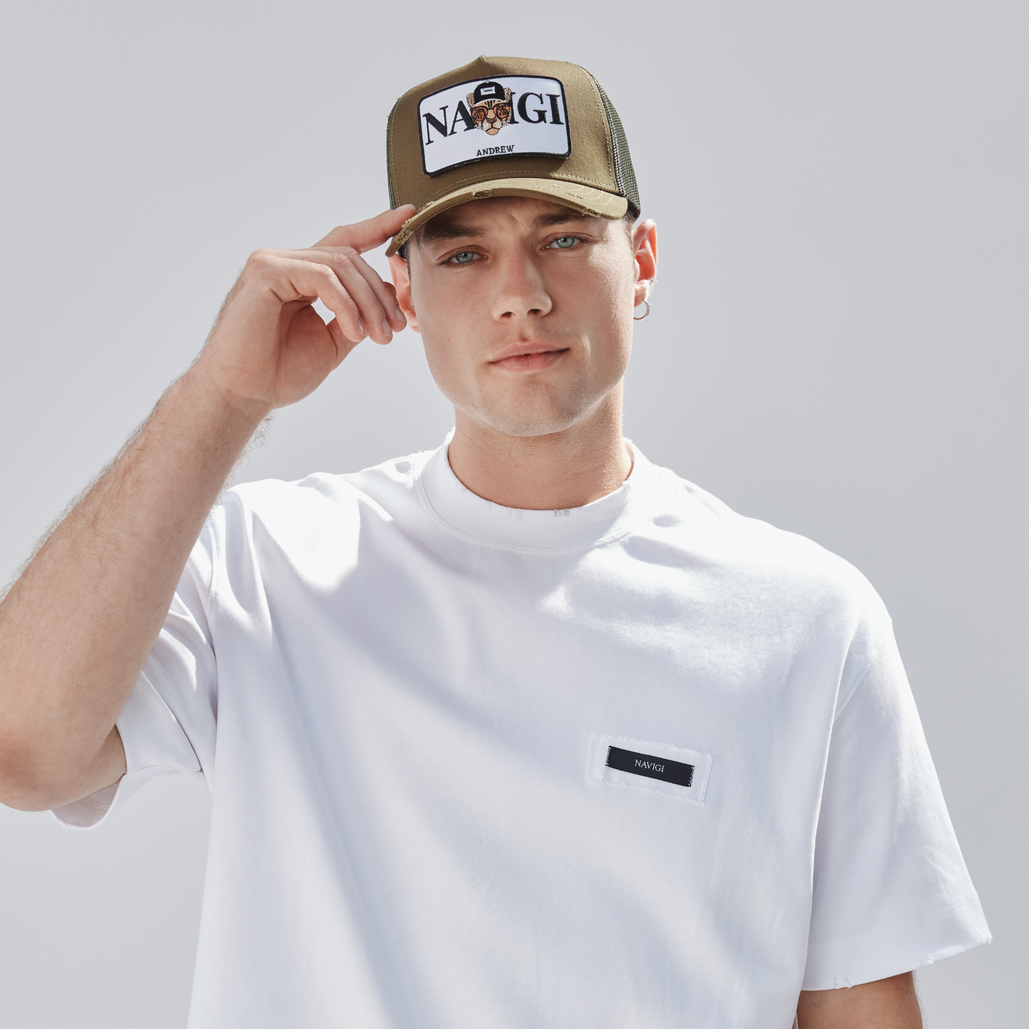 Trucker Cap Army Green mit wandelbarem Patch