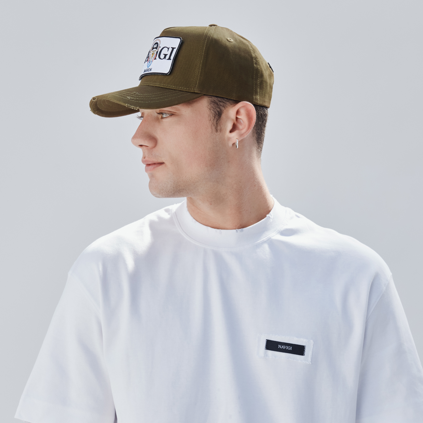 Baseball Cap Army Green mit wandelbarem Patch