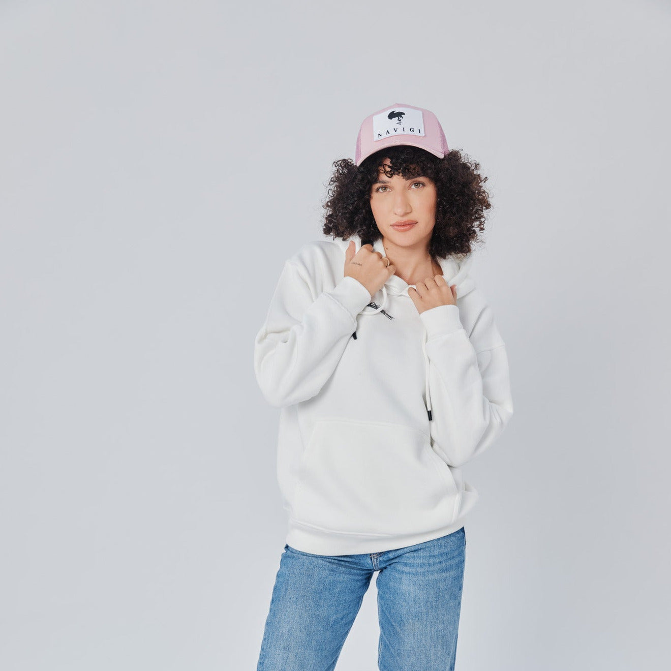 Trucker Cap Pink mit wandelbarem Patch