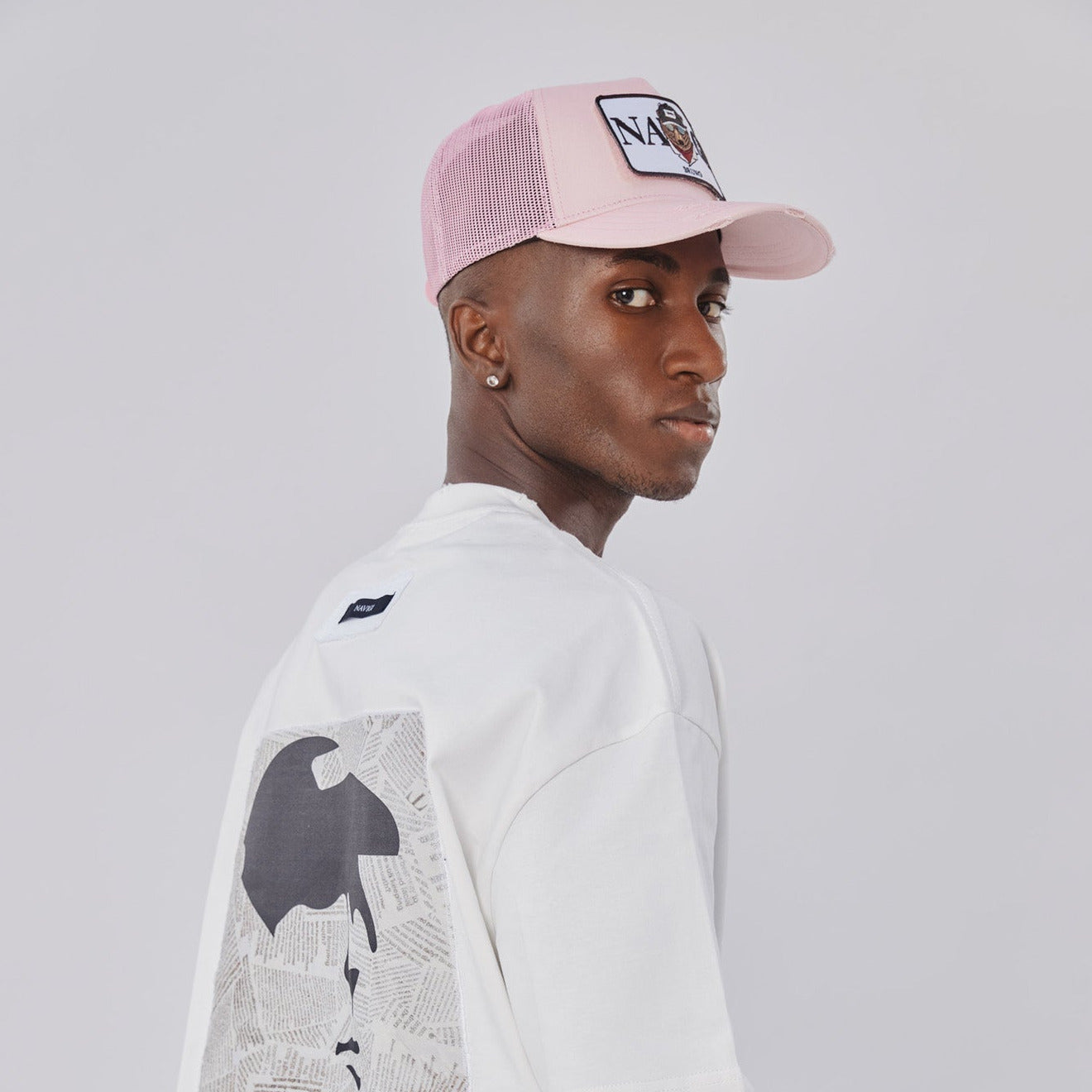 Trucker Cap Pink mit wandelbarem Patch