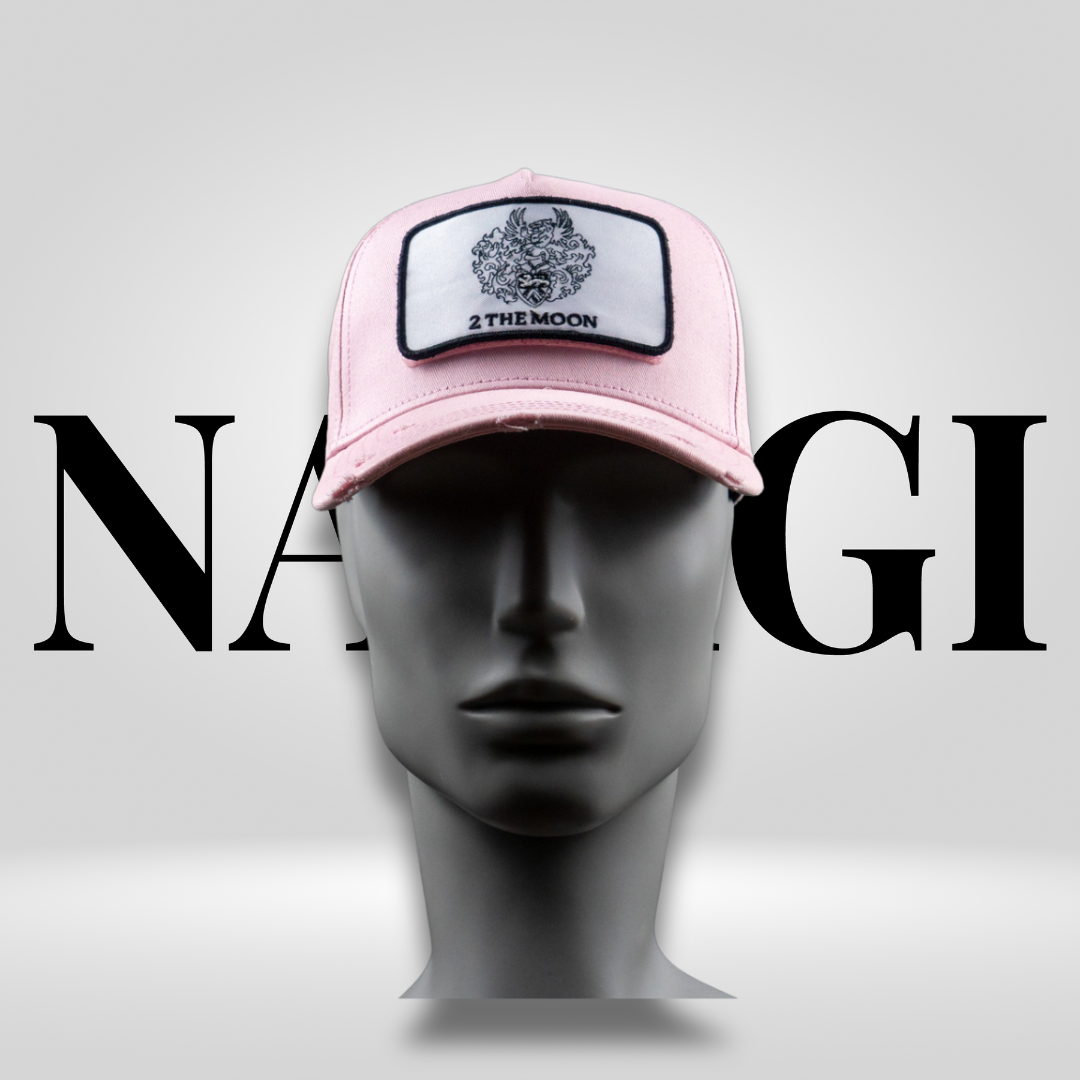 Trucker cap pink with convertible patch