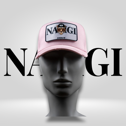 Trucker cap pink with convertible patch