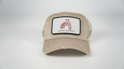 Trucker Cap Beige Inverted Chicken
