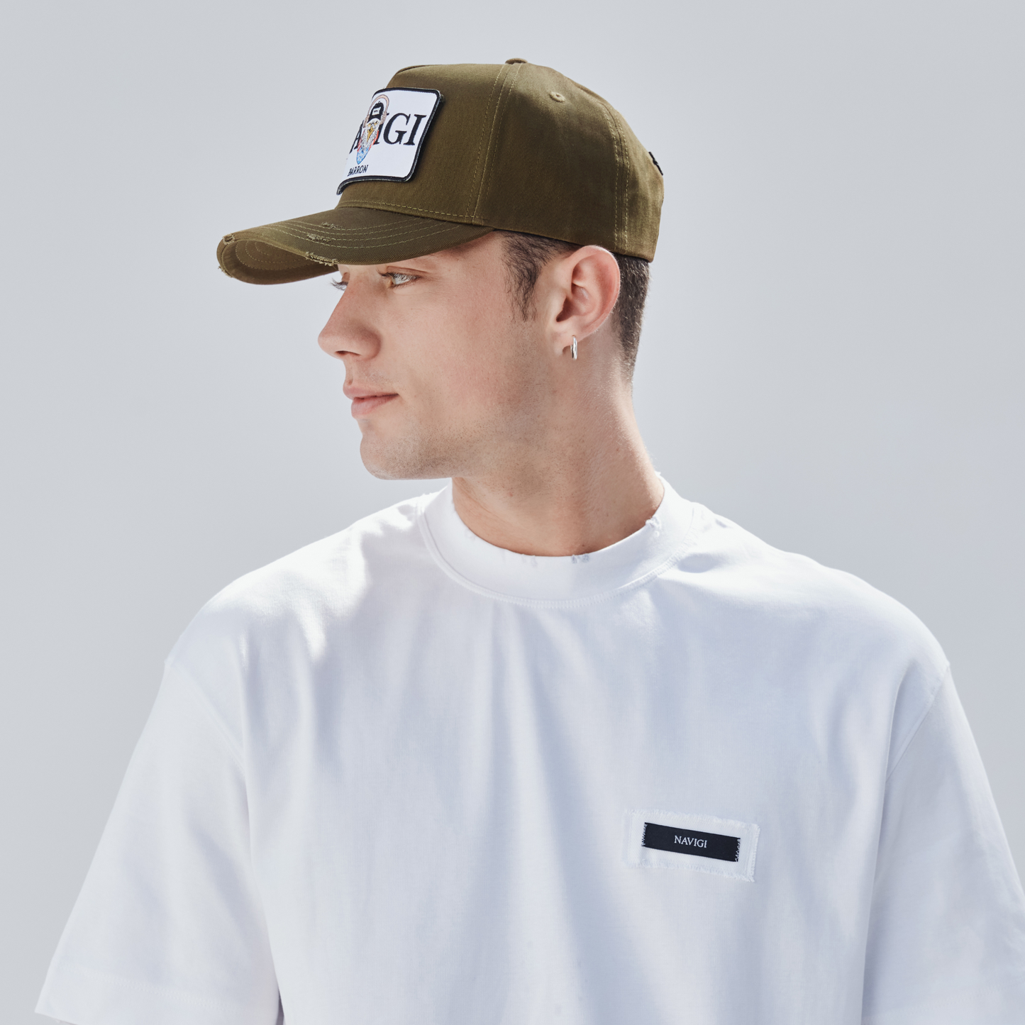 Baseball Cap Army Green             mit wandelbarem Patch